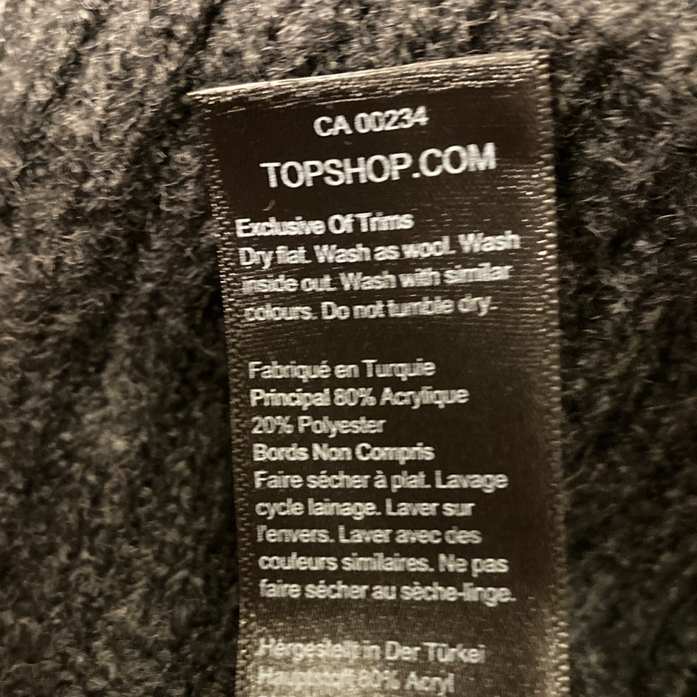 Topshop Charcoal Button-Up Cardigan Women Size 4-6 - Picture 10 of 10